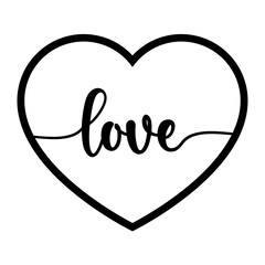 Valentine vector heart on a white background