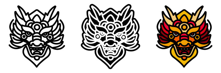 Dragon mask represents power and protection, featured prominently in cultural dances during traditional festivals.