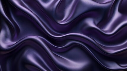 Obraz premium Luxurious purple silk fabric waves, elegant texture background, design resource