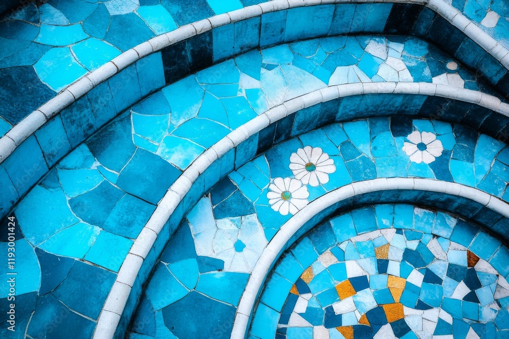 Poster a hyper-realistic close-up of the mosaic tiles of the tillya-kori madrasa, capturing every intricate