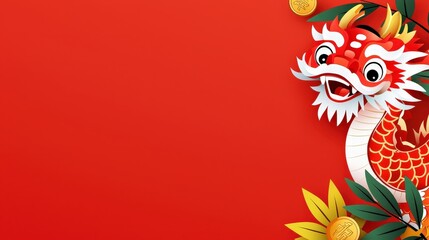 Chinese new year wallpaper vector illustration featuring traditional symbols and designs for lunar new year celebration