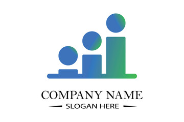 Dynamic Businessman Growth Chart Vector Logo for Corporate Branding, business growing graph, stock chart going up, financial growth, investment Icon, analytics logo, marketing strategy