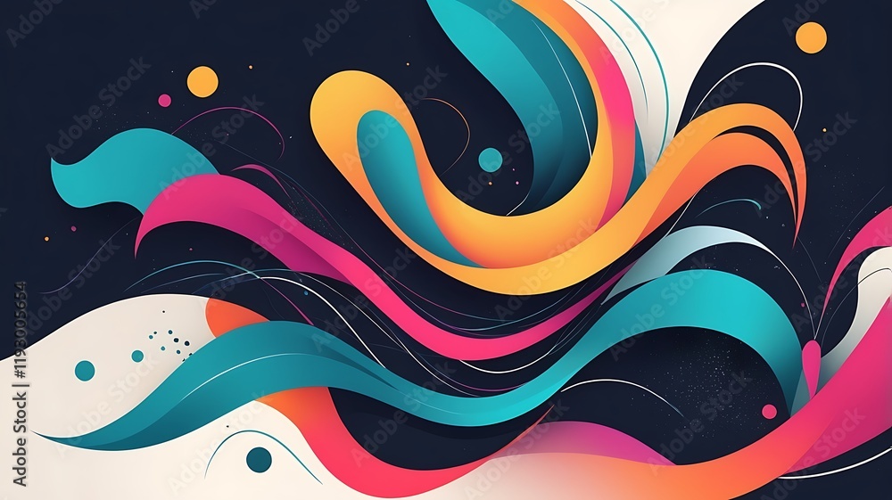 Poster modern and abstract vector design