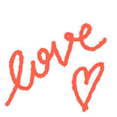 red love calligraphy