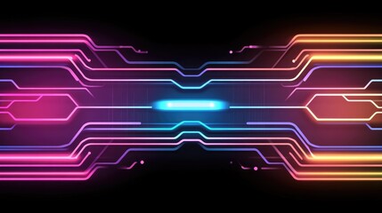 A dark abstract background with digital connections in neon colors, optimized for mobile interfaces.