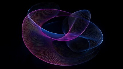 A purple and blue spiral with a black background