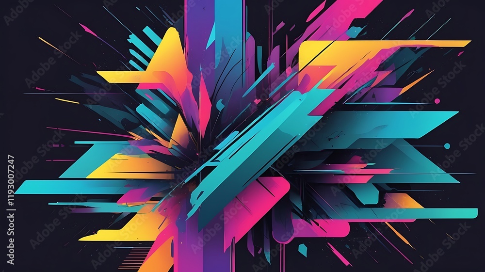 Poster modern and abstract vector design