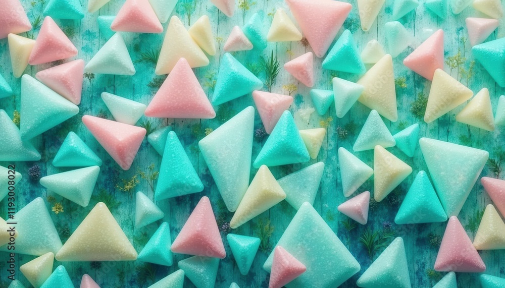 Aufkleber colorful background with many triangles of different colors. the triangles are arranged in a way tha