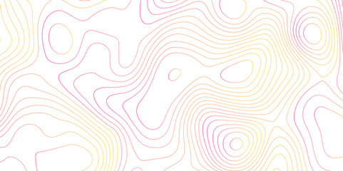 Obraz premium Abstract design seamless pattern with line topographic map. geographic mountain relief. retro topographic map. geographic contour map grid backdrop paper texture. terrain path isolated on background.