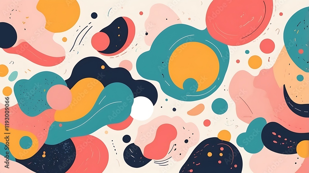 Poster modern and abstract vector design