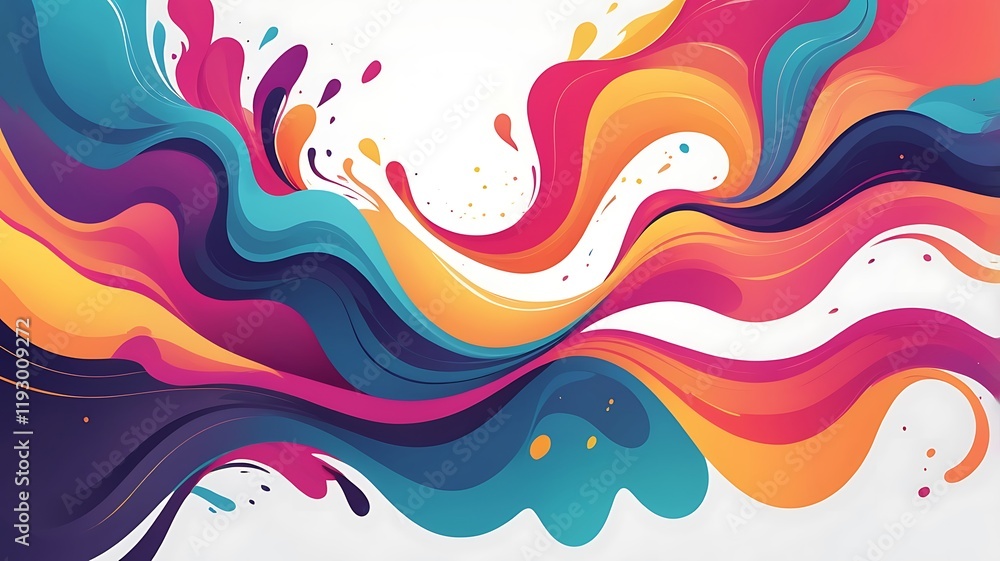 Poster modern and abstract vector design