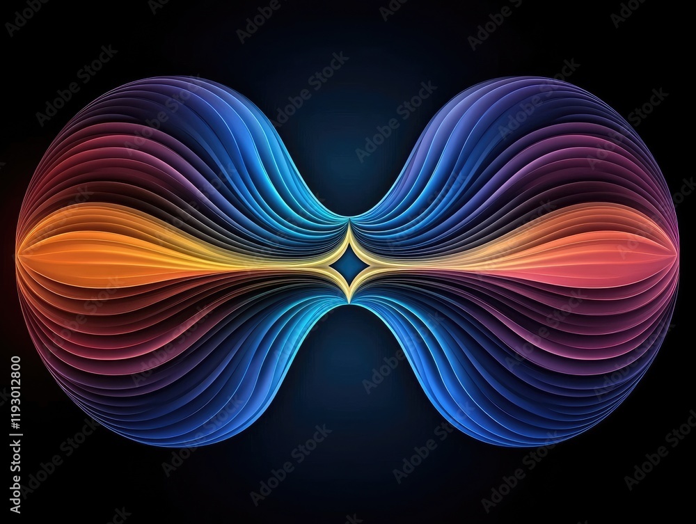 Poster dynamic color wave formations abstract art digital creation vibrant environment close-up visual harm