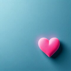 Fototapeta premium pink heart on blue background
