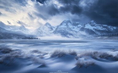 Fototapeta premium 雪山