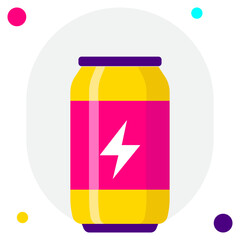 Vibrant Energy Drink Can Illustration