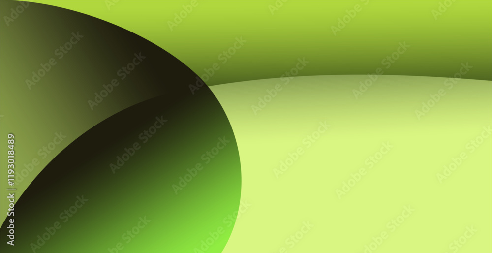 Aufkleber composition of geometric lines and planes with green gradations as a background design for visual ar