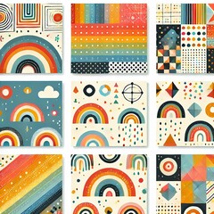 Fototapeta premium set of patterns with circles