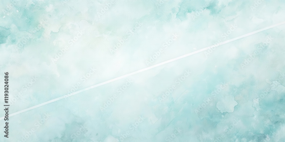 Poster abstract teal watercolor background with subtle line division