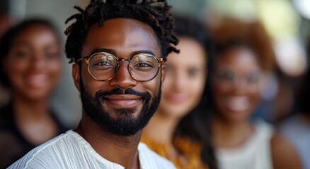 Obraz premium Portrait of Leadership and Unity