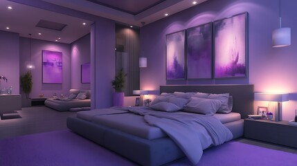 Serene bedroom closet retreat modern apartment interior design cozy environment captivating concept of private space