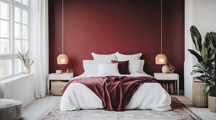 Cozy bedroom retreat with private closet space modern decor calm environment serene viewpoint
