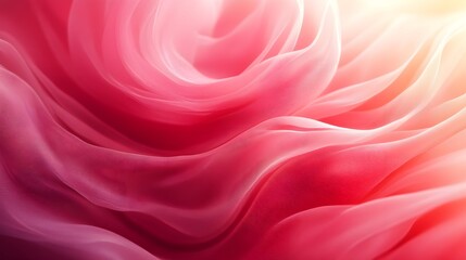 Obraz premium Abstract pastel pink and red swirling background with subtle heart shapes blended in.
