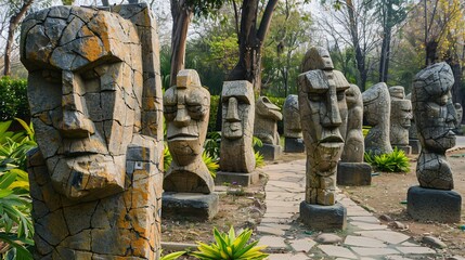 Stunning Rock Statues in Chandigarh, India - Captivating Sculptures from 2015