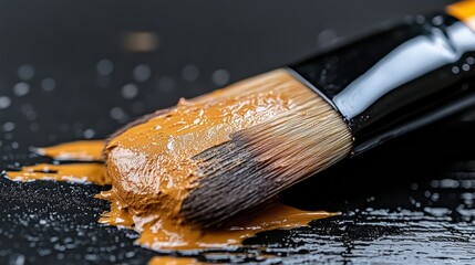 Fototapeta premium Bright Yellow Handle Brush
