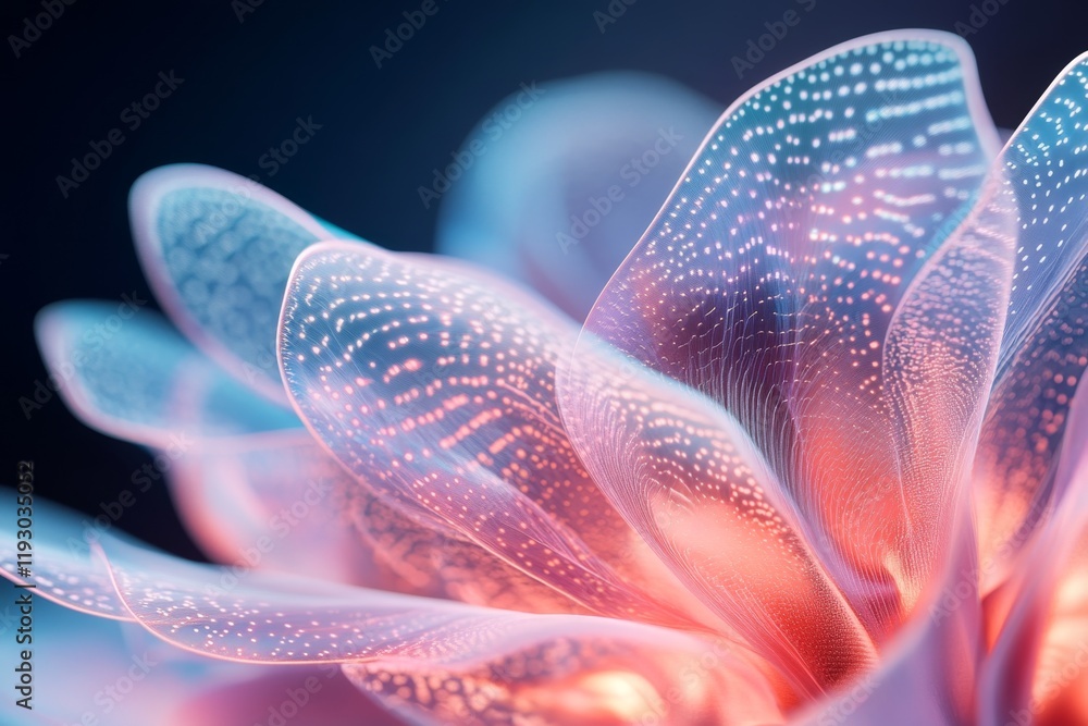 Poster A UV light highlighting intricate designs on a butterfly wings, showing patterns invisible under normal light