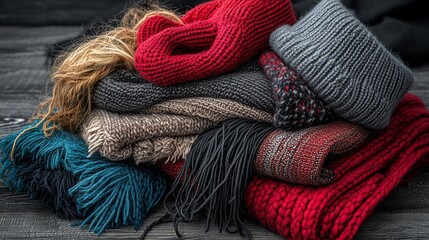 Stylish Scarf Collection Display