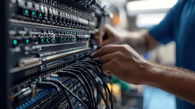 Configuring security protocols on essential network devices.