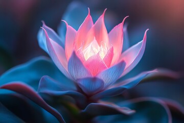 A UV-reactive flower glowing brightly under the sun, its petals displaying intricate patterns invisible to the naked eye