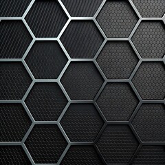 metal grid background, Black metal texture background. Honeycomb pattern.