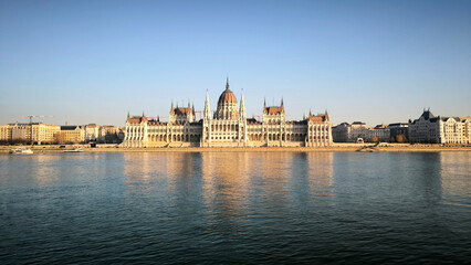 Fototapeta premium Hungary's Parliament building in Budapest by the Danube river
