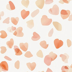 Soft pastel heart pattern with watercolor texture for Valentine's Day