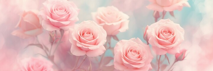 sweet color roses flower in past