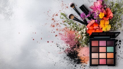 Beautiful Flowers and Makeup