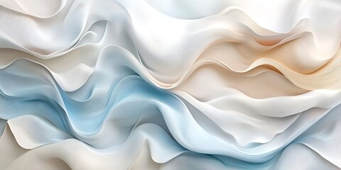 Fototapeta premium Abstract pastel waves, flowing fabric, design background