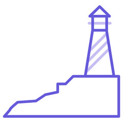 Lighthouse Landscape Icon