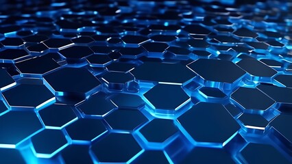 Naklejka premium Abstract blue geometric background for business presentation or technology concept