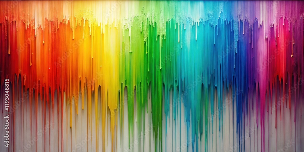 Poster vibrant spectrum of dripping paint creating an abstract colorful background