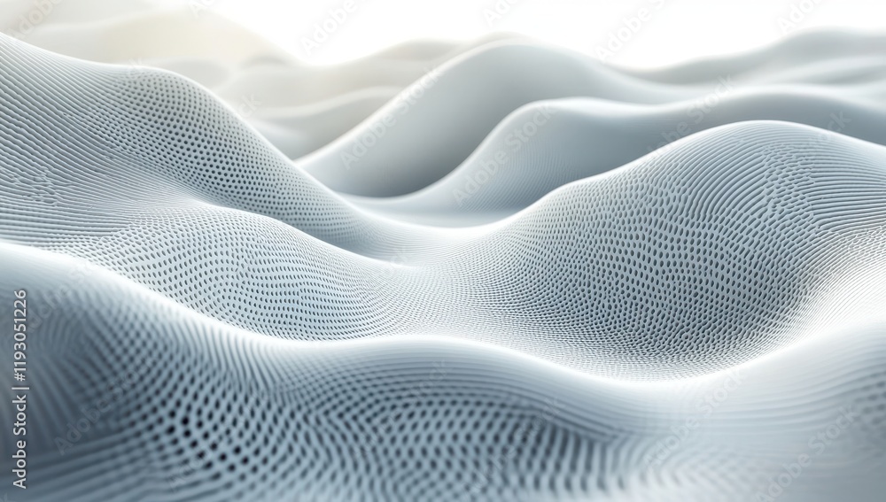 Poster soft textured waves with a modern abstract design in neutral tones creating an ethereal and calming 