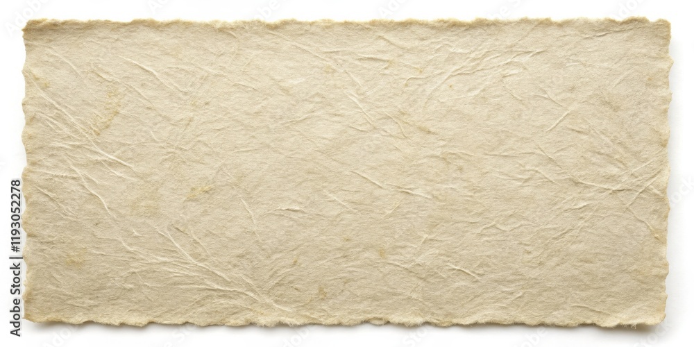 Poster High-Resolution Image of Textured, Handcrafted Paper with Irregular Edges