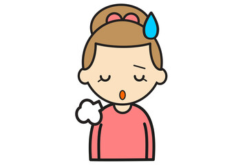 ため息をつく女の子