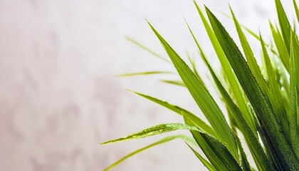 Obraz premium Background with dewy leaves photographed closeup, wallpaper, banner, nature, plants, fresh