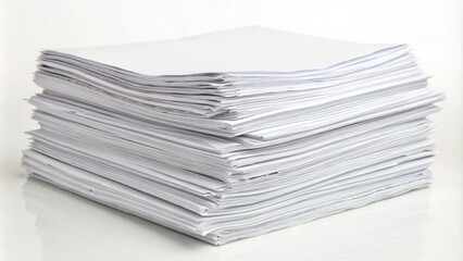 A bunch of crumpled white papers stacked together in a neat pile, organized mess, crumpled paper, paper stack
