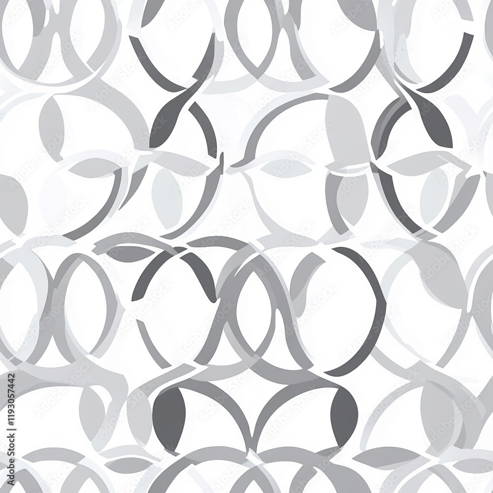 Poster abstract circular texture with geometric overlapping gray shapes