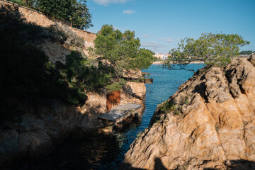 view of the sea from the cliff