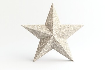 Obraz premium Three-dimensional star sculpture with textured surface, radiatin