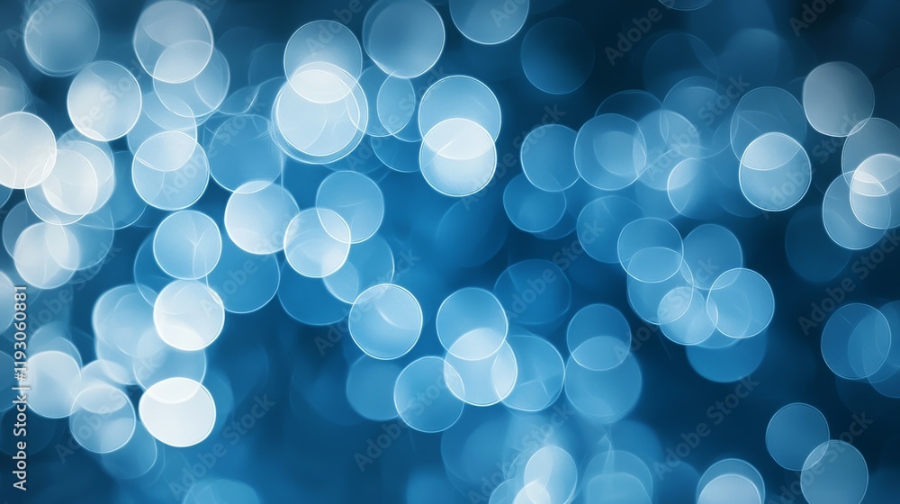 Poster a soft-focus blue background with circular light bokeh effects, creating a serene atmosphere.